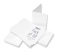 Crafts UK 50 Cards and Envelopes, White, C6