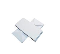 Crafts UK 50 Scalloped Cards and Envelopes, White, 5 x 5-Inch