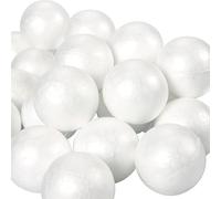 Crafts UK Polystyrene Balls, 90mm 9cm, Pack of 10, Solid Sphere Foam for DIY Arts, Crafts, Decorations, Kids School
