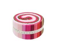 CraftsFabrics 100% Cotton 40Pcs/Roll Pre-Cut Jelly Rolls Strips 2.5"x 44" Wide Ideal for Quilting, Scrapbooking, Sewing, Arts & Crafts, Patchwork; Pink Parade