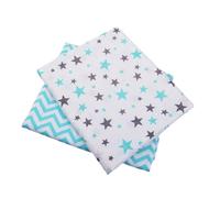 CraftsFabrics 100% Cotton Fanni 2pcs Cute Pattern Cotton Fabric Squares 50 x 50cm Wide Fabric Scrap for Sewing, Quilting, Patchwork, Home Décor