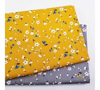 CraftsFabrics 100% Cotton Fanni 2pcs Cute Pattern Cotton Fabric Squares 50 x 50cm Wide Fabric Scrap for Sewing, Quilting, Patchwork, Home Décor