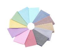CraftsFabrics 100% Cotton Gingham & Fat Quarters Fabric Bundles - 40x50cm Precut Plaid Twill Squares, Ideal for Quilting, Patchwork, Sewing, DIY Crafts, Dressmaking & Baby Projects