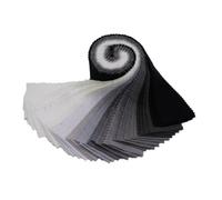 CraftsFabrics 2.5'' x 44'' 20pcs Grey Solid Jelly Rolls Fabric Strips 100% Cotton Pre-Cut Fabric for Children's Quilting, Scrapbooking, Nursery Sewing, Arts & Crafts, Patchwork