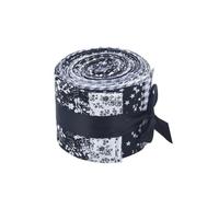 CraftsFabrics 20 pcs 2.4 Inches Pre-Cut Jelly Rolls Strips Fabric 100% Cotton (2.4x42 inches) (for Quilting, Scrapbooking, Arts & Crafts, DIY Projects) (Black)