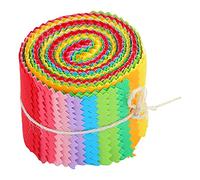 CraftsFabrics 20pcs 2.36 x 39.37'' 100% Cotton Pre-Cut Jelly Rolls Strips Fabric for Quilting, Scrapbooking, Sewing, Arts & Crafts, Patchwork, Collage) (Multi), Precut Jelly Rolls