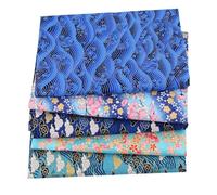 CraftsFabrics 5pcs Japanese Fabric Fat Quarters (Col. 15)