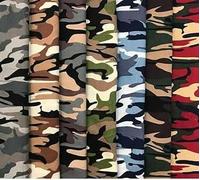 CraftsFabrics 7pcs 25x25cm Camouflage Print Fabric Cotton Fat Quarter Camo Fabric Squares Quilting Patchwork for DIY Sewing