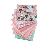 CraftsFabrics 8pcs/Lot 50cmx40cm Peony Dream Fat Quarters Bundle 100% Cotton Precut Craft Fabric Squares for Quilting, Arts, Crafts, DIY Projects