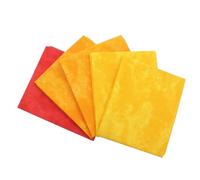 CraftsFabrics Abstract Yellow Blender Printed Fat Quarters Bundle of 5 Fabrics (45cm x 55cm). 100% Cotton. Ideal for Crafts, Patchwork and Dressmaking