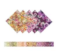 CraftsFabrics Bold Bohemian 40Pcs Charm Pack 100% Cotton 5″x5″ Squares Fabric for Quilting, Scrapbooking, Sewing, Arts & Crafts, Patchwork