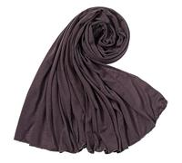 CraftsFabrics Dark Gray Color 180cm x 80cm Women Comfort 100% Polyester 85 GSM Hijab Scarf High Stretch Muslim Shawl Jersey Hijab Headwrap