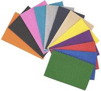 CraftsFabrics Fanni 20Pcs/lot Polka Dot 100% Cotton Twill Printed Precut Squares for Quilting, Arts, Crafts, Sewing, DIY Projects