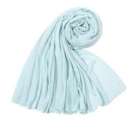 CraftsFabrics Mint Color 180cm x 80cm Women Comfort 100% Polyester 85 GSM Hijab Scarf High Stretch Muslim Shawl Jersey Hijab Headwrap