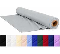 CraftsFabrics Plain Dyed Homespun Cotton Fabric - 100% Cotton - 110cm Wide - Soft Woven Craft Fabric for Sewing, Quilting, Dressmaking, Crafts & Home Décor (Silver Grey, 1 Metre)