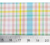 CraftsFabrics Polyviscose Tartan Rainbow Extra Wide 100% Cotton Craft Fabric Material for Quilting, Clothing, Sewing