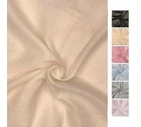 CraftsFabrics Premium Muslin Fabric 100% Cotton Cloth by The Metre - 150cm Wide Cheese Cloth for Cooking, Straining, Baking, Embroidery, Sewing & Crafts (65 GSM Muslin Fabric)