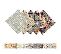 CraftsFabrics Puppy Pals 40Pcs Charm Pack 100% Cotton 5″ Squares Fabric for Quilting, Scrapbooking, Sewing, Arts & Crafts, Patchwork