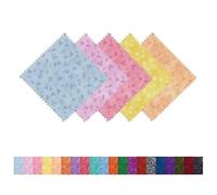 CraftsFabrics Rainbow Fusion 40Pcs Charm Pack 100% Cotton 5″x5″ Pre-Cut Fabric for Quilting, Scrapbooking, Sewing, Arts & Crafts, Patchwork