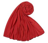CraftsFabrics Wine Color 180cm x 80cm Women Comfort Cotton Hijab Scarf High Stretch Muslim Shawl Jersey Hijab Headwrap