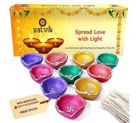 Craftsman 10 Pc Set Clay Diya Diwali Dia with Cotton Wicks for Puja Pooja Traditional Handmade Terracotta Earthen Oil Lamp Diyas Natural Mitti Welcome Deepawali Decoration Indian Gift Items
