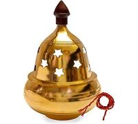 Craftsman 4.3 Inch Akhand Diya Decorative Brass Akhand Jyot Oil Lamp Diwali/Deepawali Decoration Tea Light Holder Oil Lamp Puja Lamp Indian Housewarming Return Gift Items Bulk (Large)