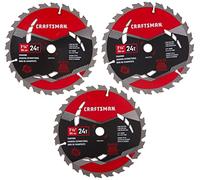 CRAFTSMAN 7-1/4-Inch Circular Saw Blade, 24-Tooth Carbide, 3-Pack (CMAS3725243)