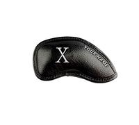 Craftsman Golf 12pcs Thick Synthetic Leather Golf Iron Head Covers Set Headcover Fit All Brands Callaway, Ping, Taylormade, Cobra Etc. (Custom 1pc X Cover)