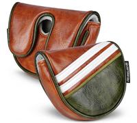 Craftsman Golf Club Head Covers Driver Headcovers Set, DF3/OZ1/Mallet/Mid Mallet/Blade Putter Cover,Classic Brown Golf Club Headcovers for Driver Fairway Utility/Hybrid Woods Headcovers