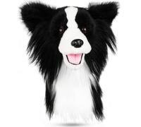 Craftsman Golf Lifelike Border Collie Dog Soft Realistic Plush Animal Driver Fairway Wood Cover Headcover Golfer Gifts for Men Women