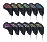 Craftsman Golf Personalized Custom Name Iron Headcover Set 12ps/set with Colorful No. For Right Handed Golfer Magnetic Closure