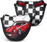 Craftsman Golf Racing Car Las Vegas Strong Magnetic Closure White Heel Shaft Mallet Putter Headcover For Scotty Cameron Odyssey