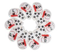 Craftsman Golf Red Bomb White Iron Head Cover Set Magnetic Closure