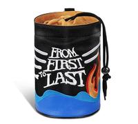 Craftsman Golf Rock Style Black Blue Skull Golf Valuables Bag Punch Drawstring Closure with Wristlet