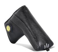 Craftsman Golf Simple Black Blade Putter Headcover with Free Ball Marker