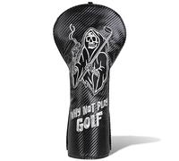 Craftsman Golf Skull Driver Headcover Fits up to 460cc Head with Strong Magnetic Buckle (Silver)
