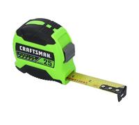 CRAFTSMAN Measuring Tape High Visibility 25 Ft Black and Green (CMHT38225LW)