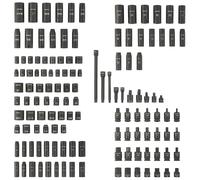 Craftsman Mechanic Tool Set, Impact Socket Set, SAE/Metric, 1/4" 3/8" and 1/2" Drive, 130-piece Master Set (CMMT17901)