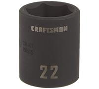 CRAFTSMAN Shallow Impact Socket, Metric, 1/2-Inch Drive, 22mm (CMMT15869)