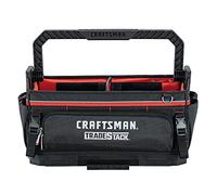 CRAFTSMAN TRADESTACK System Tool Bag, Heavy Duty Open Mouth Tool Tote, Waterproof Hard Bottom, Folding Handle (CMST21451)