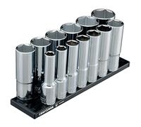 Craftsman V-Series Socket Set, Deep SAE, 1/2 Inch Drive, 13 Piece (CMMT17395V)