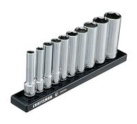 CRAFTSMAN V-Series Socket Set, Deep SAE, 1/4 Inch Drive, 10 Piece (CMMT17315V)