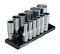 CRAFTSMAN V-Series Socket Set, Deep SAE, 3/8 Inch Drive, 12 Piece (CMMT17360V)