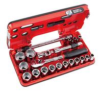 CRAFTSMAN V-Series Socket Set, Shallow MM, 1/2 Inch Drive, 21 Piece (CMMT45755V)