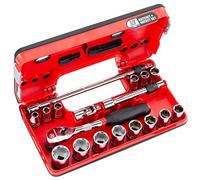 CRAFTSMAN V-Series Socket Set, Shallow MM, 3/8 Inch Drive, 18 Piece (CMMT45753V)