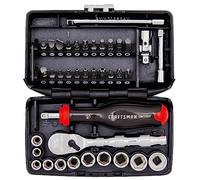 Craftsman V-Series Socket Set, Shallow SAE, 1/4 Inch Drive, 38 Piece (CMMT45750V)