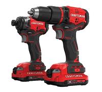 CRAFTSMAN V20 Cordless Drill Combo Kit, 2 Tool (CMCK210C2)