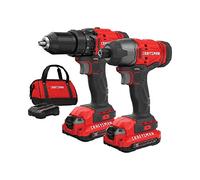 CRAFTSMAN V20 MAX Cordless Drill and Impact Driver, Power Tool Combo Kit with 2 Batteries and Charger (CMCK200C2AM)