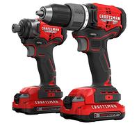 CRAFTSMAN V20 RP Cordless Drill and Impact Driver, Power Tool Combo Kit, 2 Batteries and Charger Included (CMCK211C2)