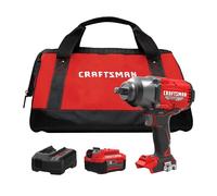 CRAFTSMAN V20 RP Impact Wrench, Cordless, Brushless, High Torque, 1/2", 4Ah Battery and Charger Included (CMCF940M1)